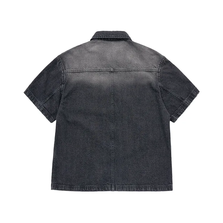 Áo Thun Oversize Washing Denim Đen