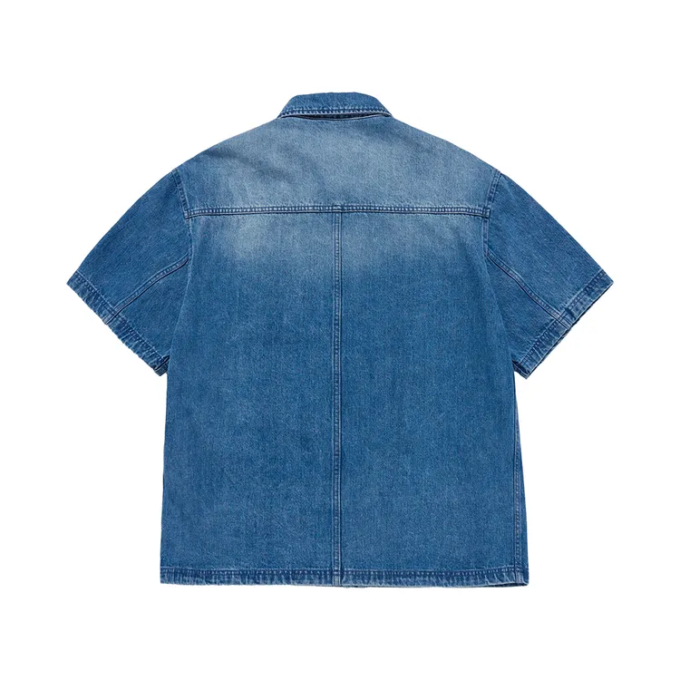 Áo Thun Oversize Washing Denim Xanh Dương