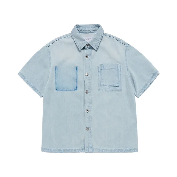 Áo Thun Oversize Washing Denim Xanh Da TrờI