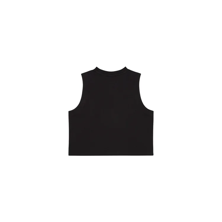 Áo Tank Top Crop Nữ Basic Logo Đen