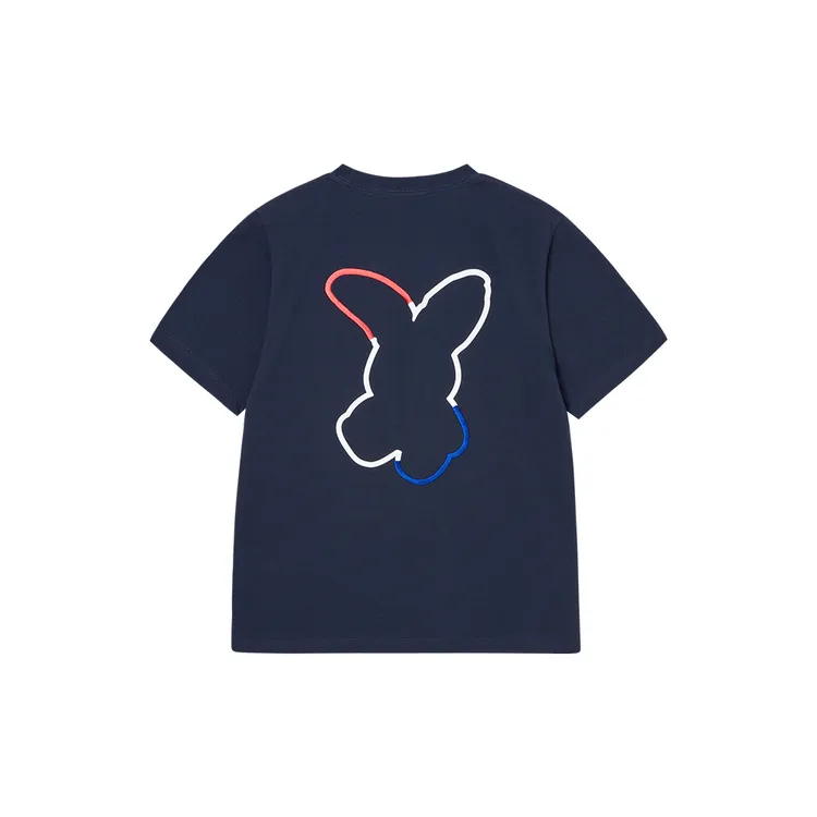 Áo Thun French Rabbit Silhouette Woman Xanh Navy