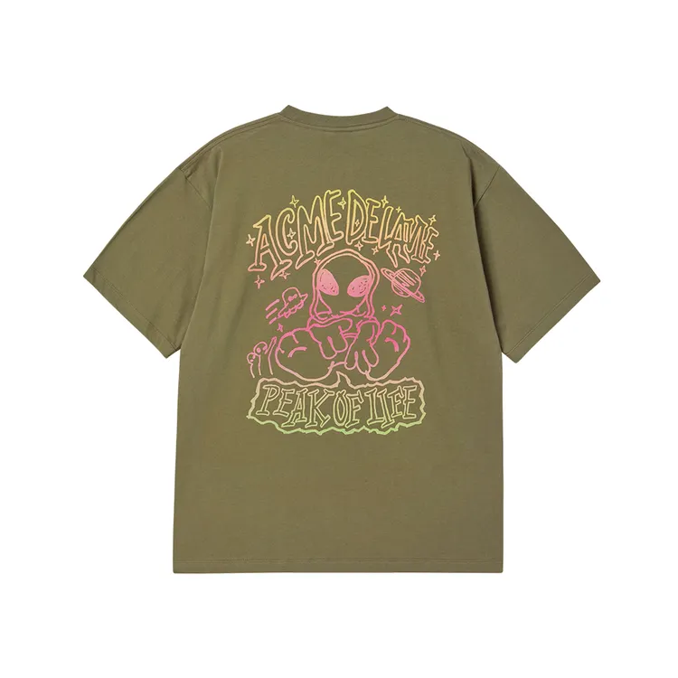 Áo Thun Gradation Alien Xanh olive