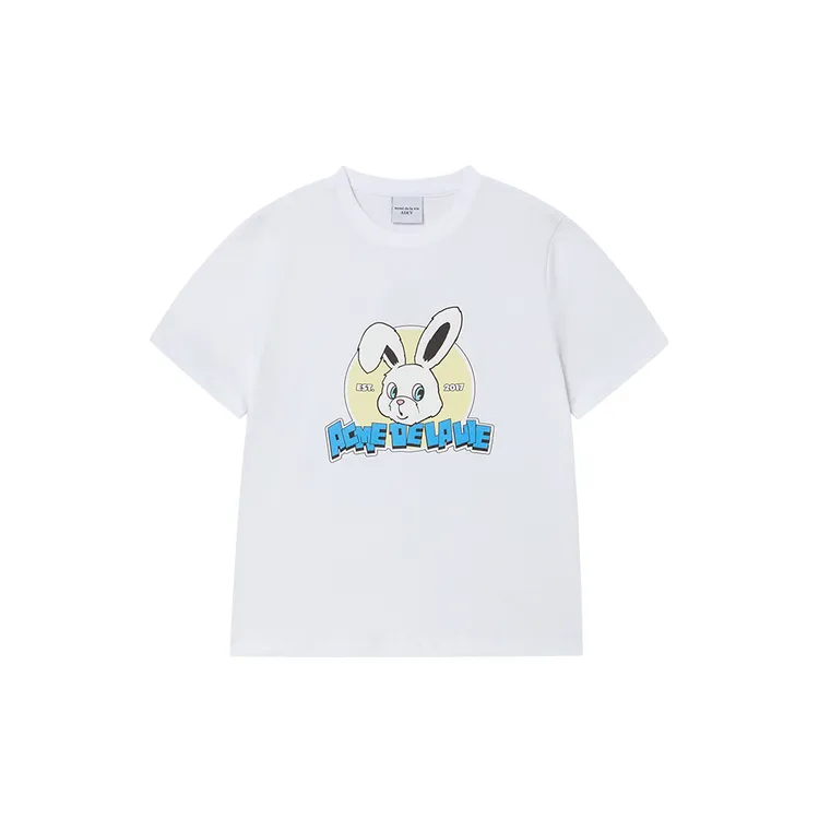 Áo Thun Nữ Nineties Retro Bunny Trắng