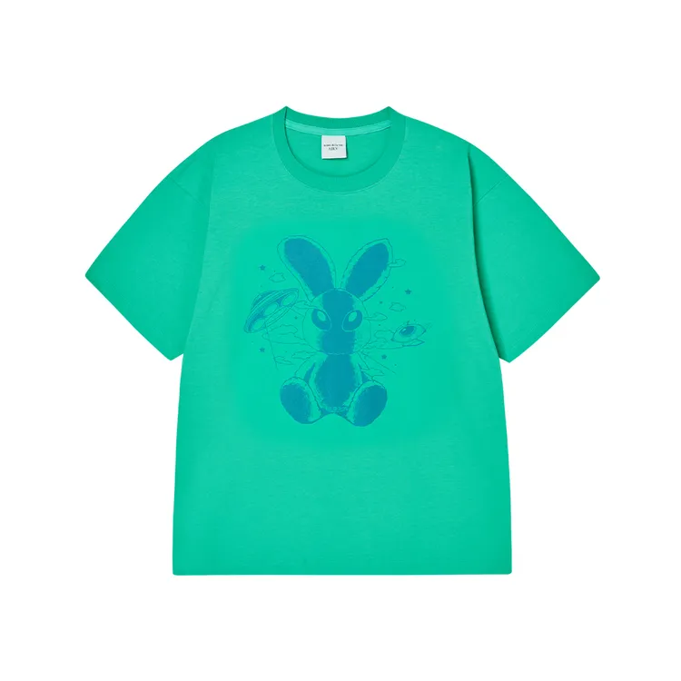 Áo Thun Solo Rabbit Alien Xanh lá sáng