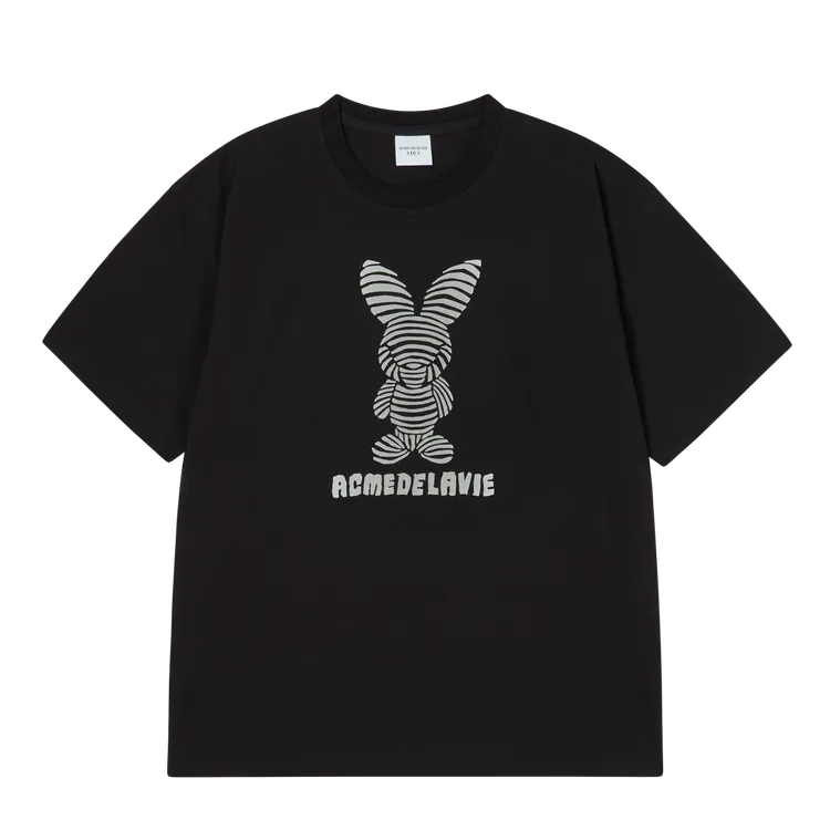 Áo Thun Stripe Rabbit Đen