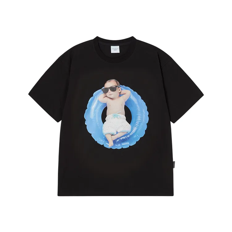 Áo Thun Baby Face Tube Boy Sleeve Đen (Overseas & Domestic Exclusive)