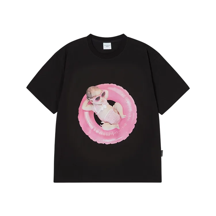 Áo Thun Baby Face Tube Girl Sleeve Đen (Overseas & Domestic Exclusive)