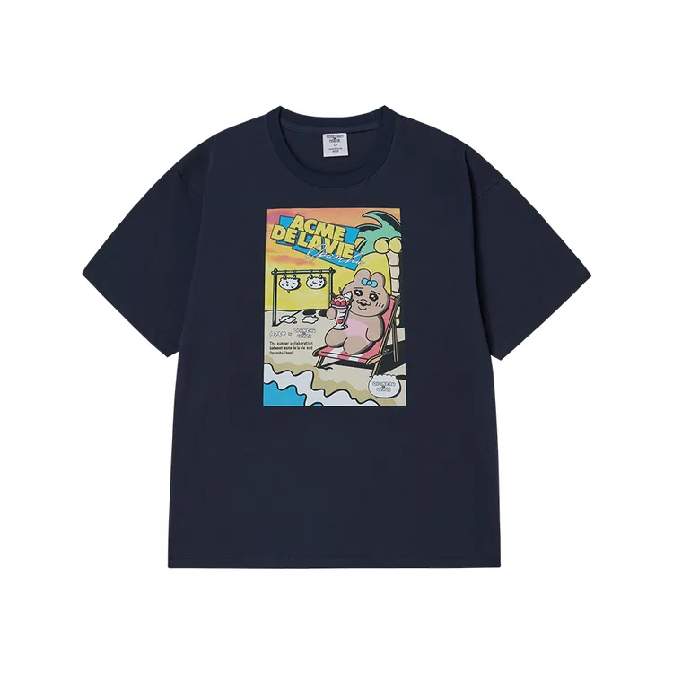 Áo thun Seaside Resort OPANCHU USAGI Xanh navy
