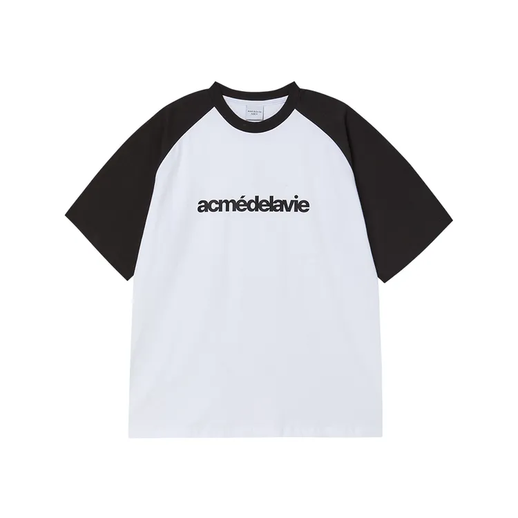 Áo thun Connect Logo Raglan Đen
