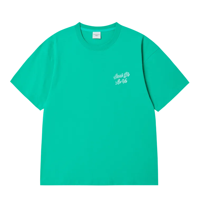 Áo Thun Outline Script Logo Xanh Lá