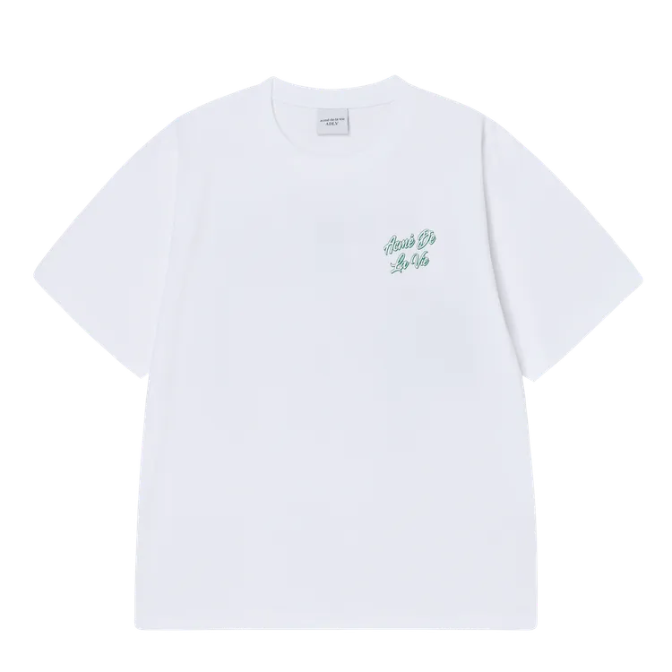Áo Thun Outline Script Logo Trắng