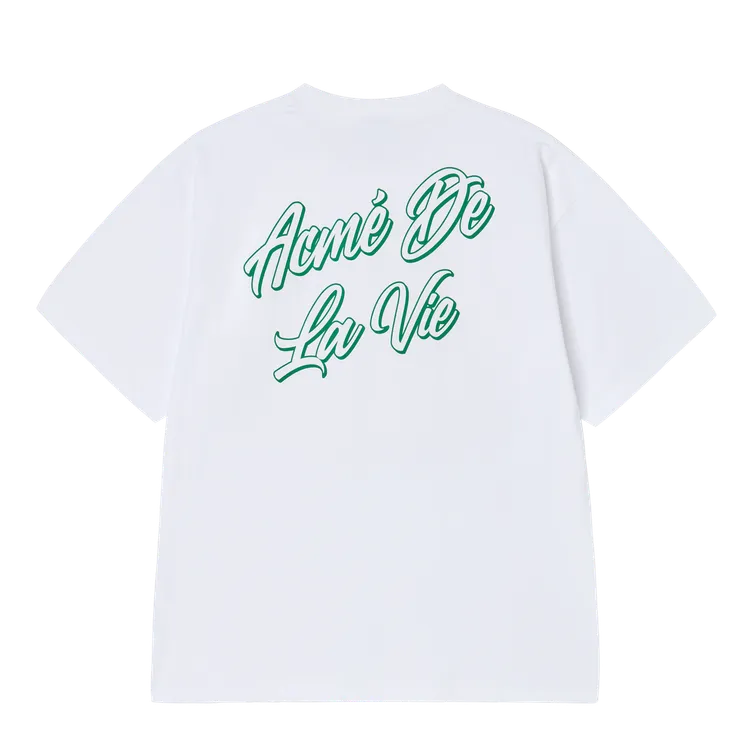 Áo Thun Outline Script Logo Trắng
