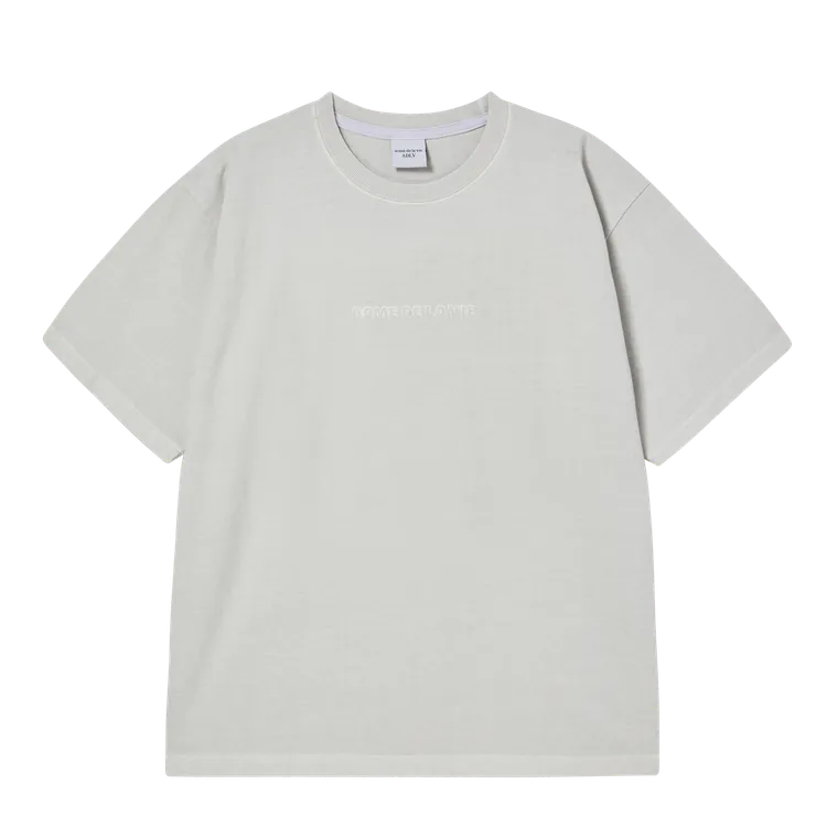 Áo Thun Simple Logo Pigment Xám Nhạt