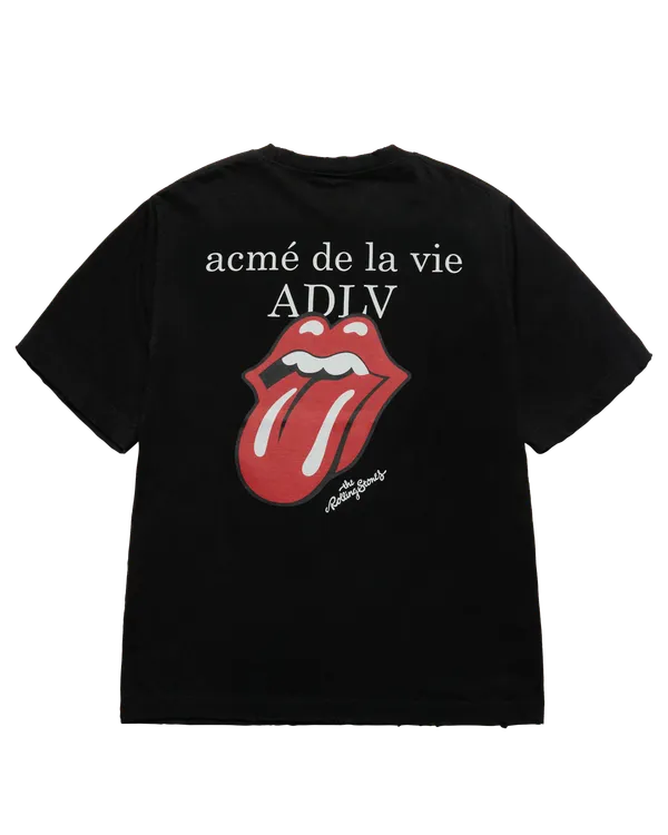 &Aacute;o thun ROLLING STONES BASIC LOGO Đen