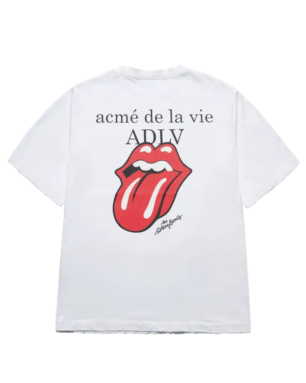&Aacute;o thun ROLLING STONES BASIC LOGO Trắng