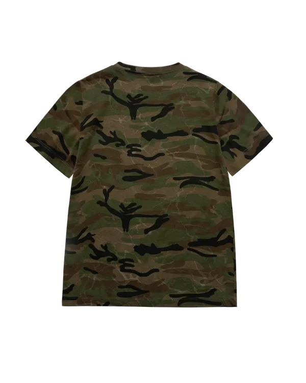 &Aacute;o thun nữ ROLLING STONES CAMO BLUR Kaki