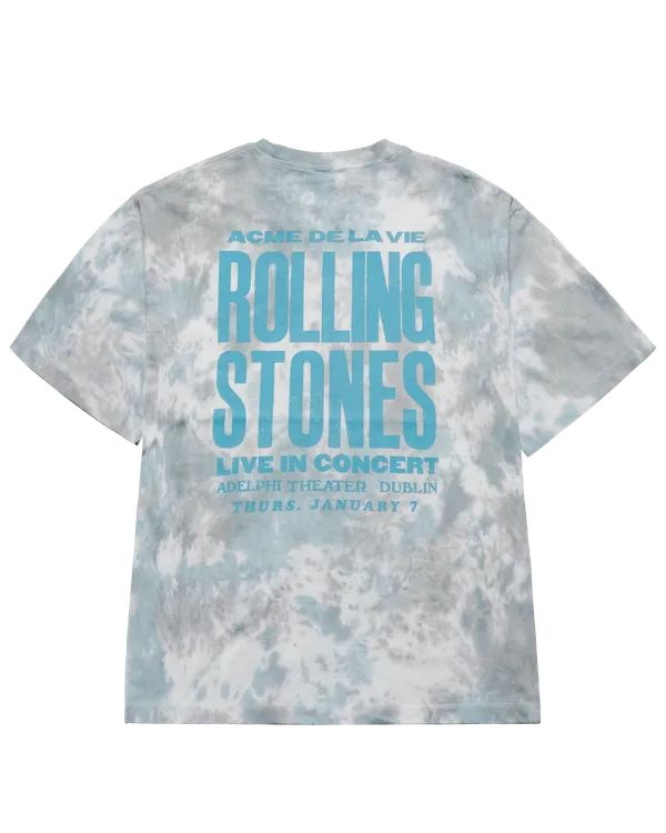 &Aacute;o thun ROLLING STONES 2TONE DYEING Xanh dương