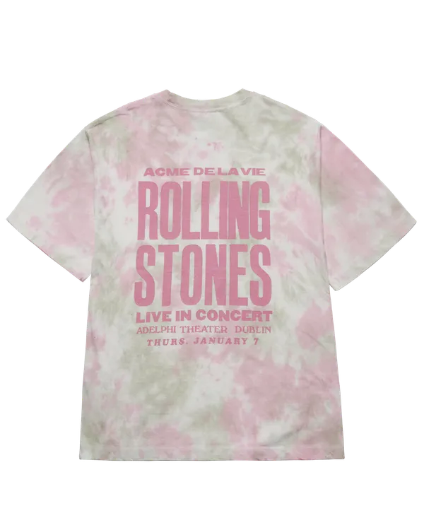 &Aacute;o thun ROLLING STONES 2TONE DYEING Hồng