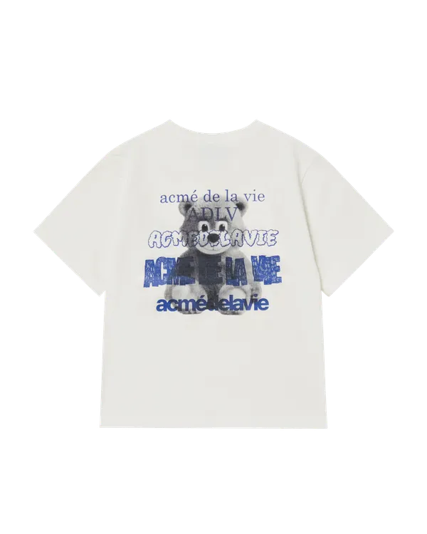 &Aacute;o thun ngắn tay KIDS AC BEAR LAYERED Kem