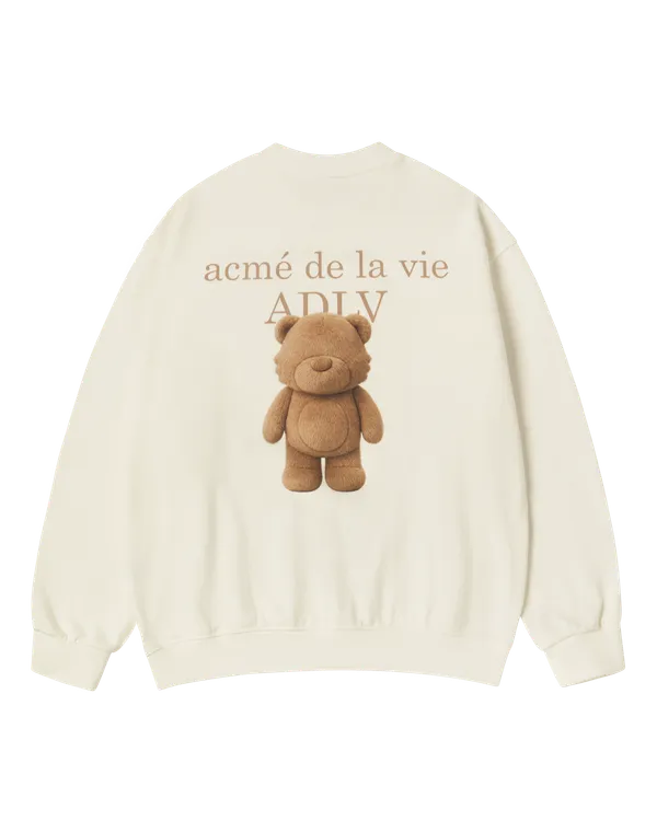 &Aacute;o nỉ FUZZY AC BEAR BASIC LOGO NAPPING Trắng ng&agrave;