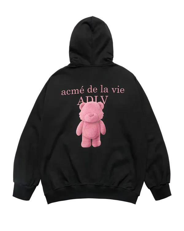 &Aacute;o hoodie FUZZY AC BEAR BASIC LOGO NAPPING Đen