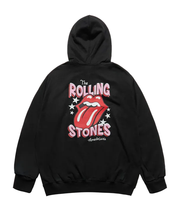 &Aacute;o hoodie k&eacute;o kh&oacute;a ROLLING STONES DOODLE STAR Đen