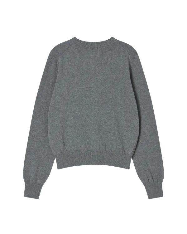 (Pre-order) &Aacute;o cardigan cổ tr&ograve;n WOMAN BASIC X&aacute;m