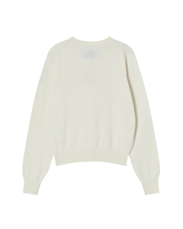 (Pre-order) &Aacute;o cardigan cổ tr&ograve;n WOMAN BASIC Trắng