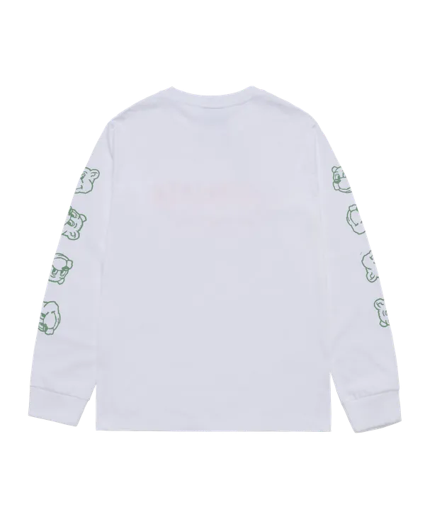 &Aacute;o thun d&agrave;i tay PUFF AC BEAR Trắng