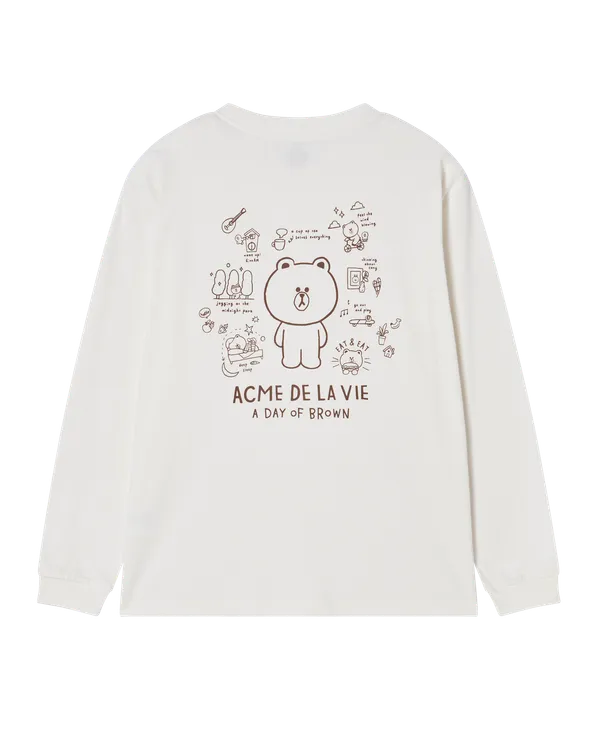 &Aacute;o thun d&agrave;i tay DAY OF LINE FRIENDS Kem