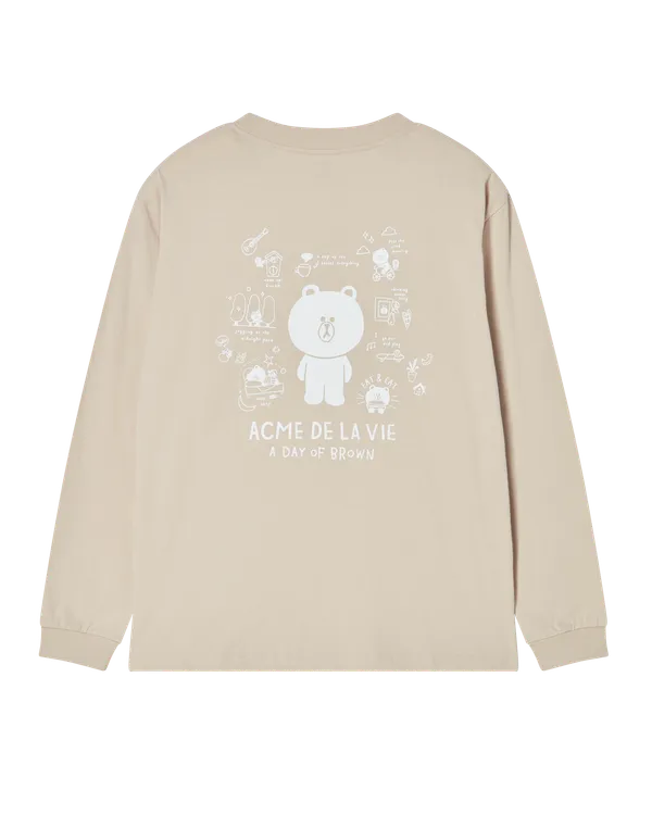 &Aacute;o thun d&agrave;i tay DAY OF LINE FRIENDS Be đậm