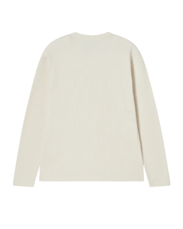 (Pre-order) &Aacute;o thun d&agrave;i tay ADLV HENLEY NECK WAFFLE Trắng ng&agrave;