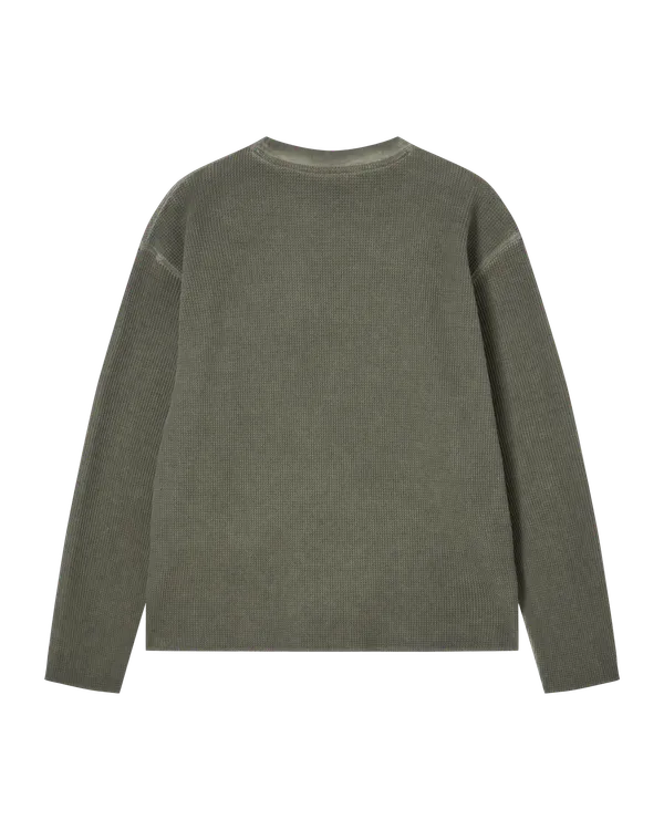 (Pre-order) &Aacute;o thun d&agrave;i tay WAFFLE DYED Kaki