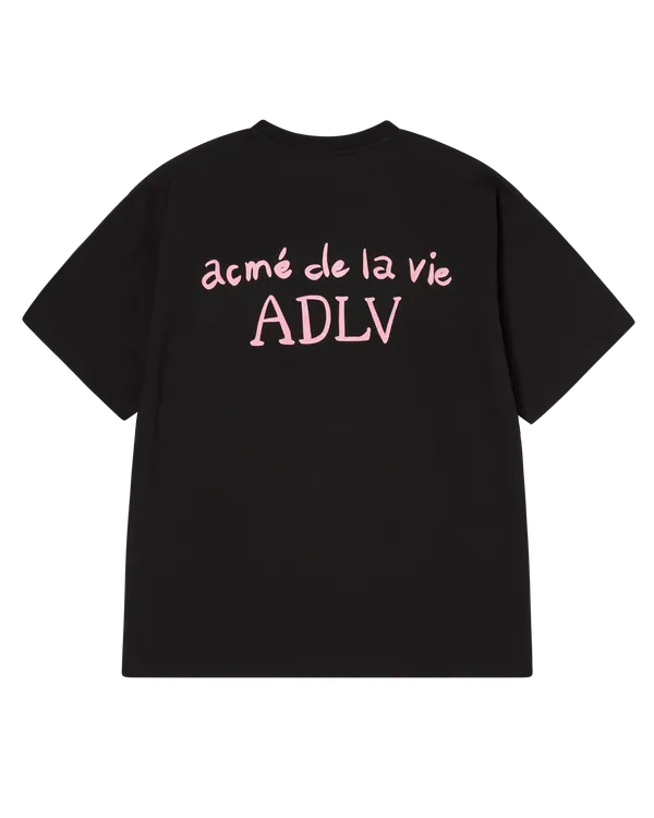 &Aacute;o thun  CURSIVE LOGO Đen