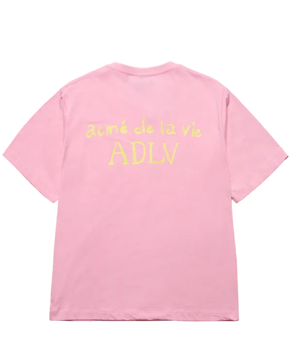 &Aacute;o thun  CURSIVE LOGO Hồng nhạt