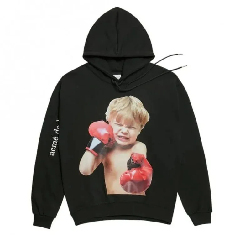 Áo Hoodie Baby Face Boxing Đen