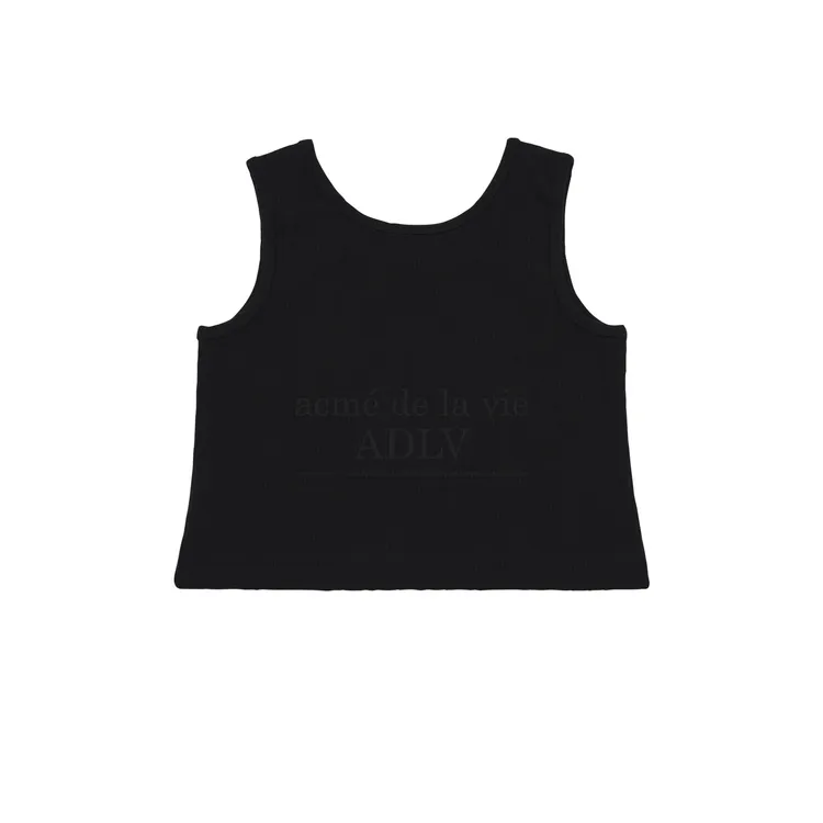 Áo Tank Top Crop ADLV Twinkle Script Logo Đen