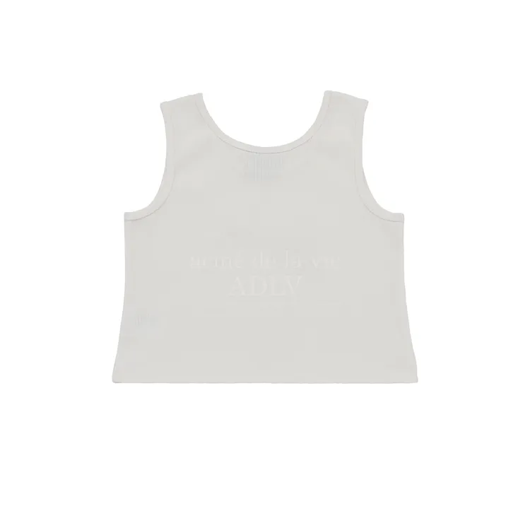 Áo Tank Top Crop ADLV Twinkle Script Logo Trắng