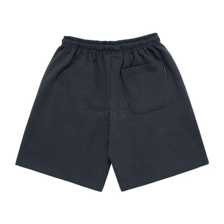 Quần Short Basic Logo Needlework Than Chì