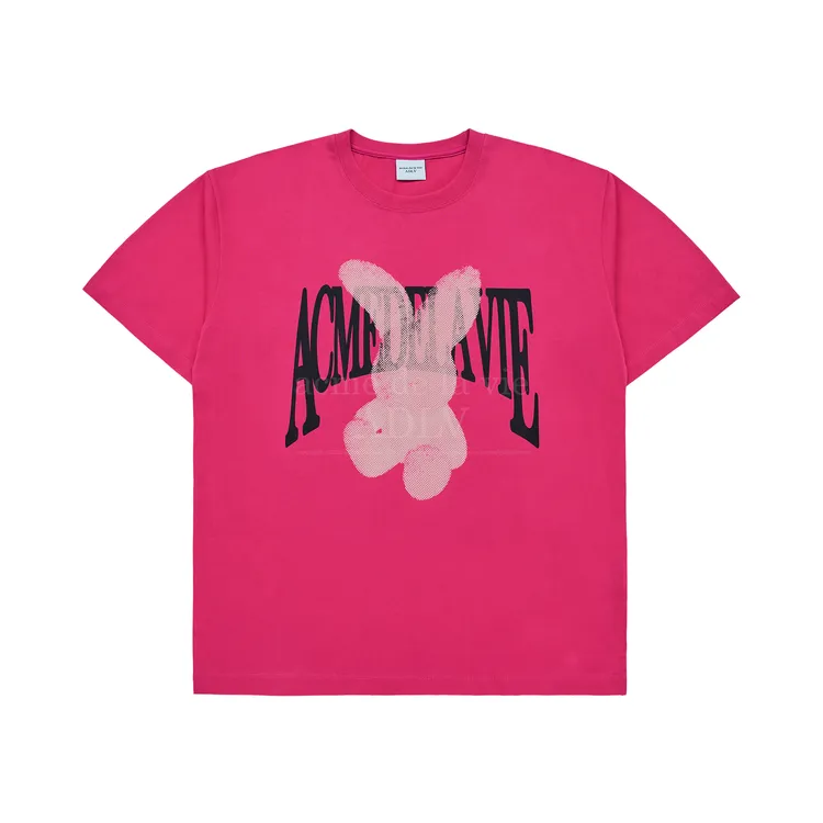Áo Thun Halftone Dot Fuzzy Rabbit Hồng