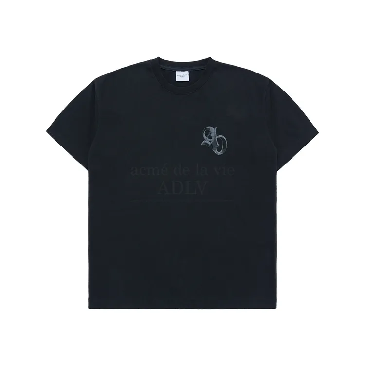 Áo Thun Half Tone Symbol Printing Đen