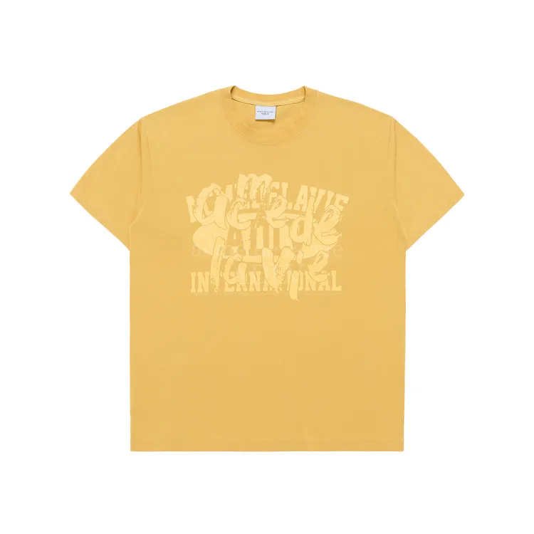 Áo Thun Layer Old School Printing Vàng