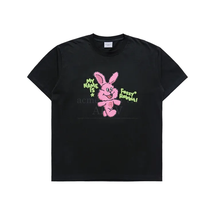 Áo Thun ADLV My Name Is Fuzzy Rabbit Đen