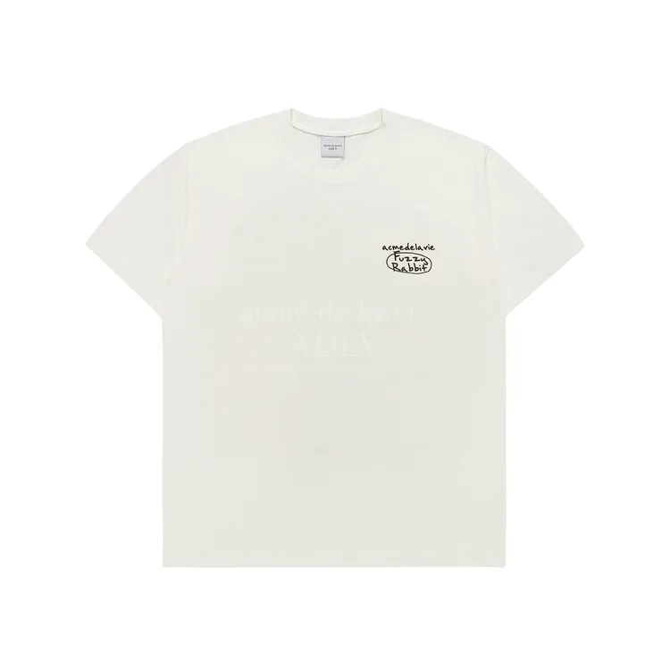 Áo Thun ADLV Doodle Fuzzy Rabbit Kem