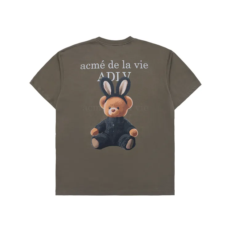 Áo Thun ADLV Rabbit Bear Doll Logo Ca Cao