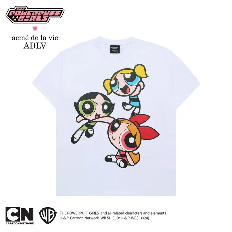 [The Powerpuff Girls X Acmedelavie] Áo Thun Big Printing Artwork Trắng