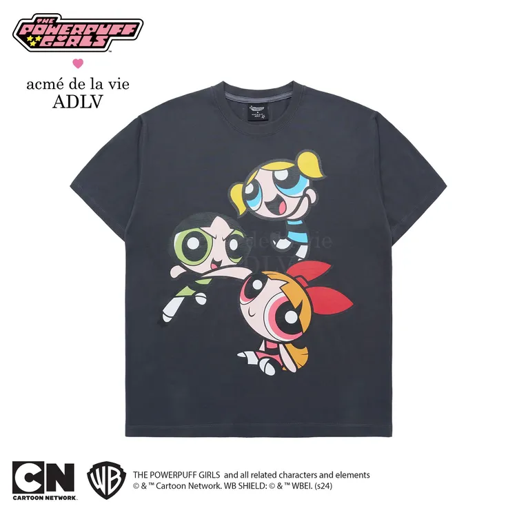 [The Powerpuff Girls X Acmedelavie] Áo Thun Big Printing Artwork Than chì