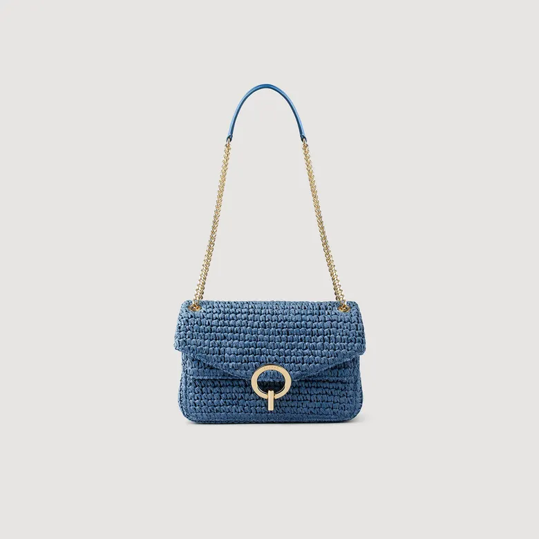 Túi Yza Raffia 64 Xanh dương