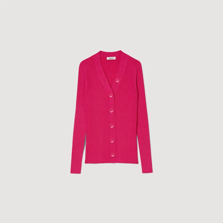 Áo cardigan dệt kim 2 Hồng