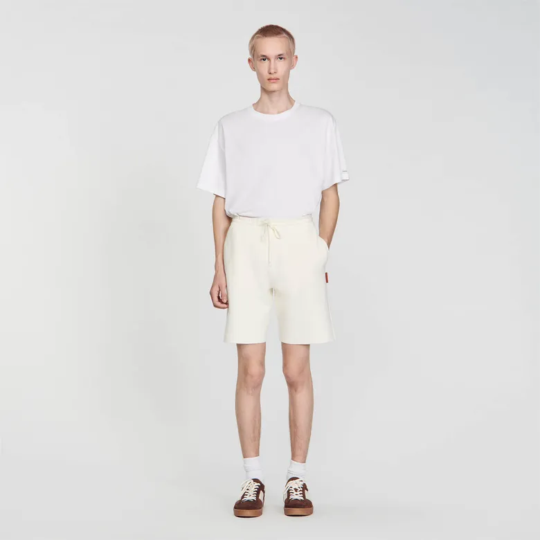 Quần short jersey 23 Trắng Ecru